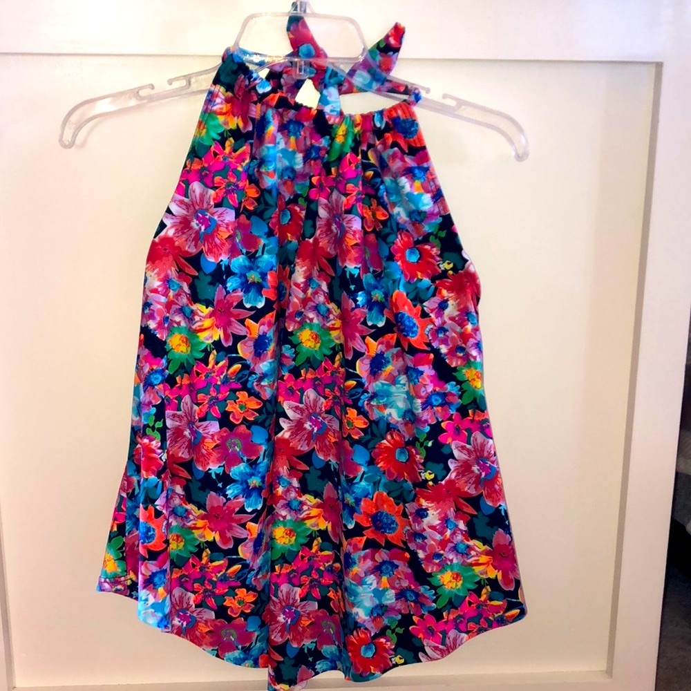 NWT floral hanky swim top